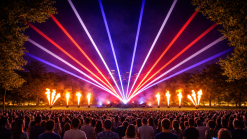 Outdoor Laser Light Show With Flames (Crowd Size Up To 5,000 People)