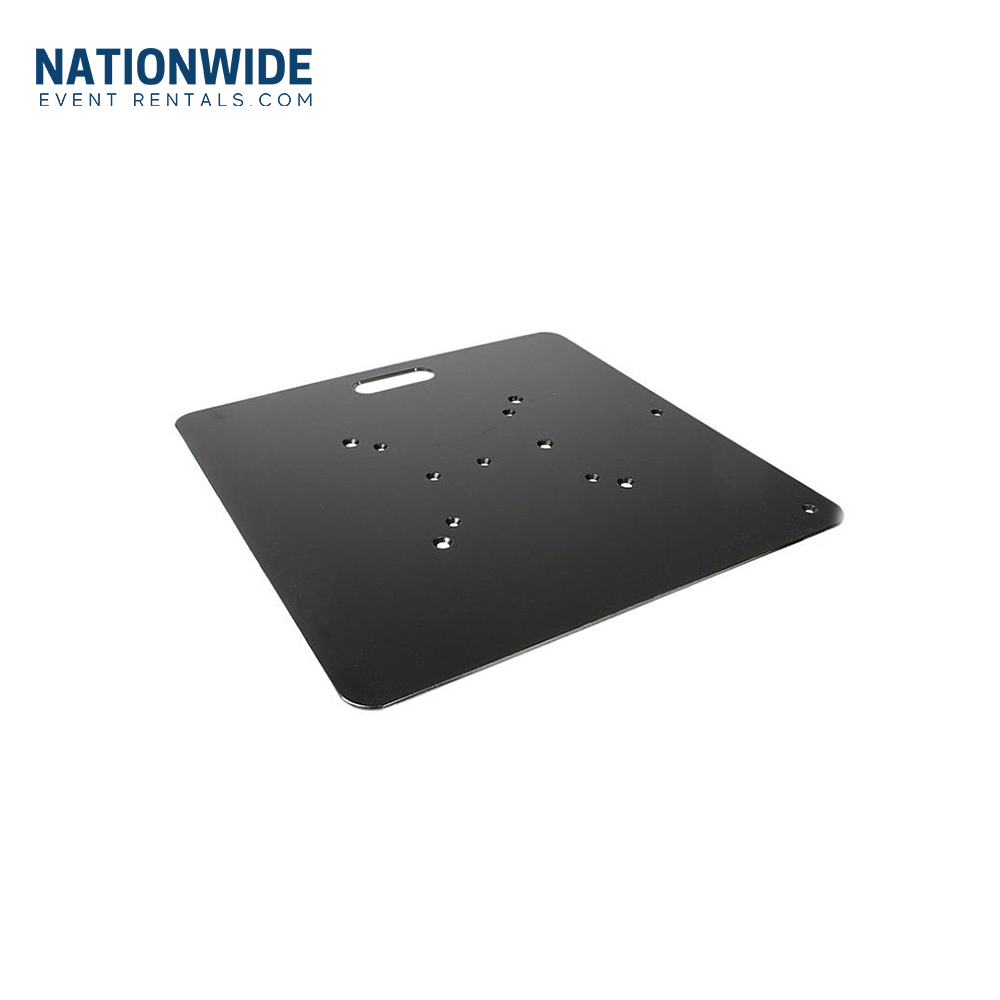 36" x 36" Black Steel Base Plate Rental